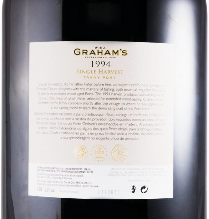 1994 Graham's Single Harvest Port 4.5L