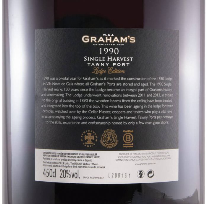 1990 Graham's Single Harvest Porto 4,5L