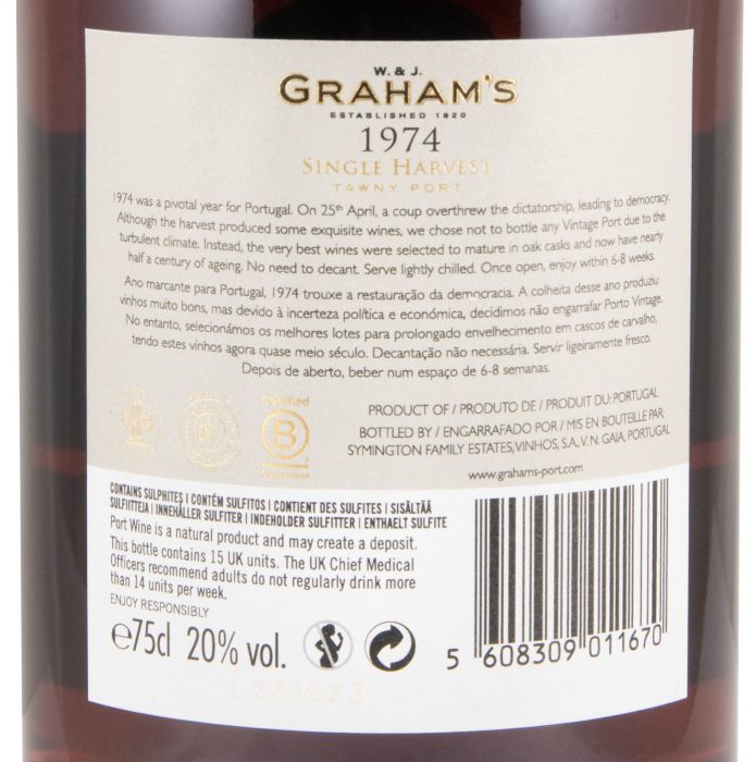 Conjunto Graham's The Cellar Master's Trilogy Colheita 1961, 1974 & 1997 Porto 3x75cl