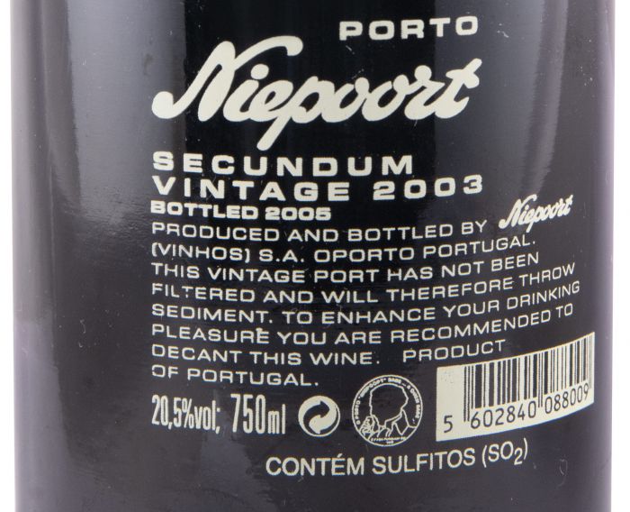 2003 Niepoort Secundum Vintage Porto