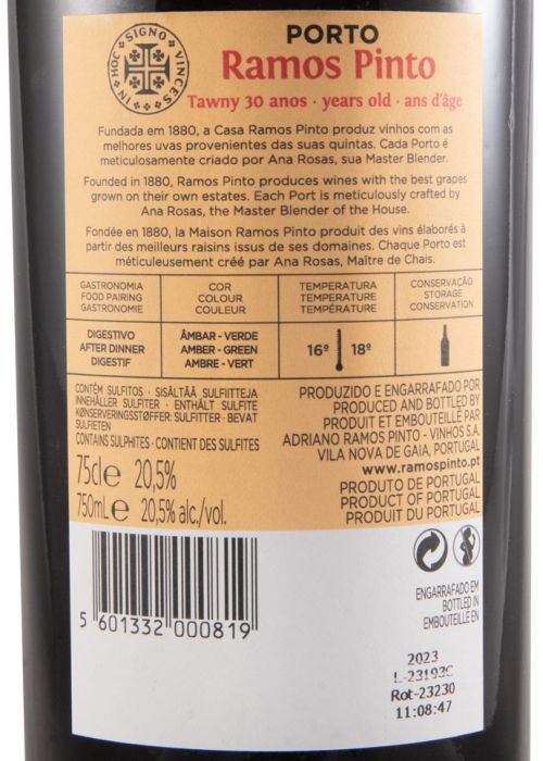 Ramos Pinto Bom Retiro 30 anos Porto