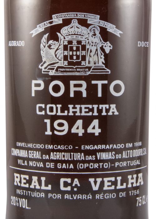 1944 Real Companhia Velha Colheita Port (pyrographed bottle)