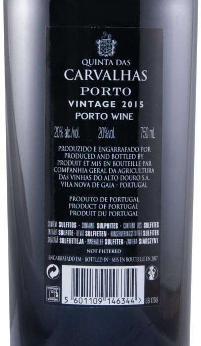 2015 Real Companhia Velha Quinta das Carvalhas Vintage Porto