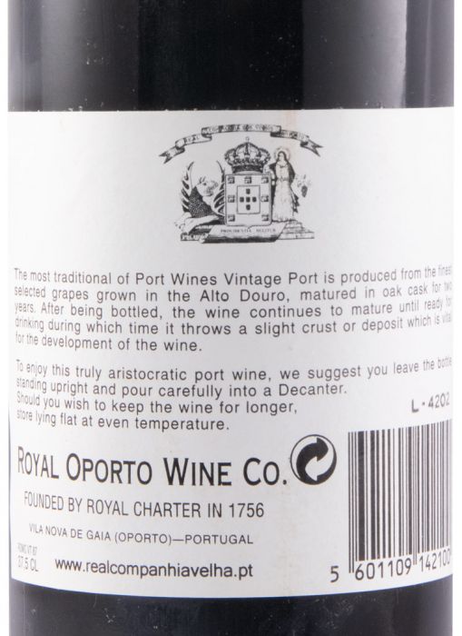 1987 Real Companhia Velha Vintage Porto (garrafa antiga) 37,5cl