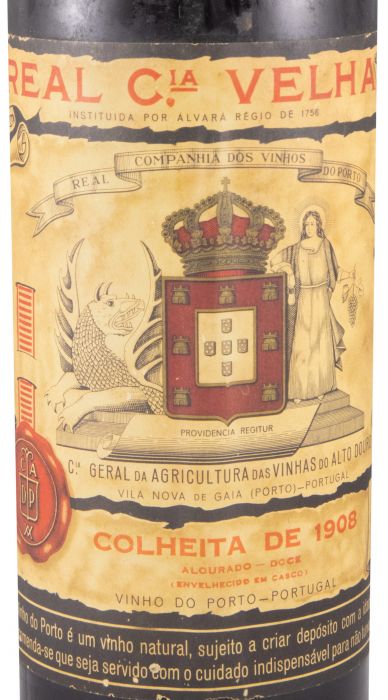 1908 Real Companhia Velha Colheita Port (paper label)