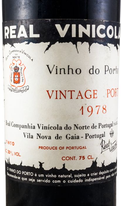 1978 Real Vinícola Vintage Porto (rótulo papel)