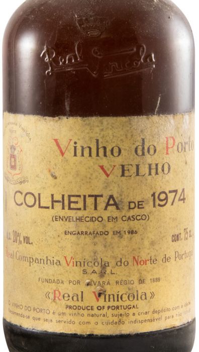 1974 Real Vinícola Colheita Porto (rótulo amarelo e engarrafado em 1986)