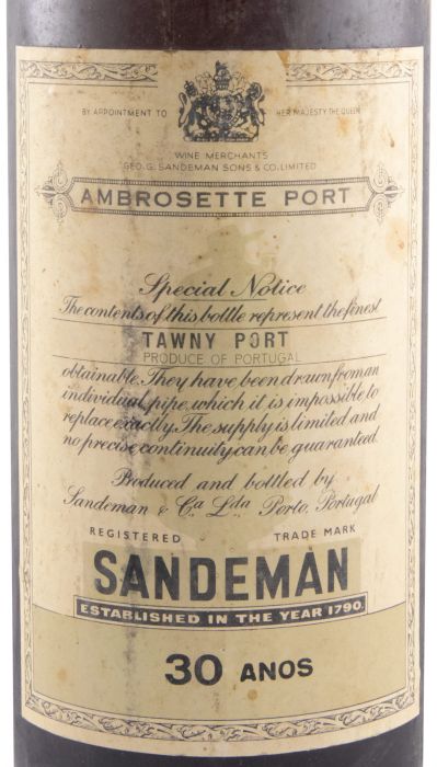 Sandeman Ambrosette 30 anos Porto