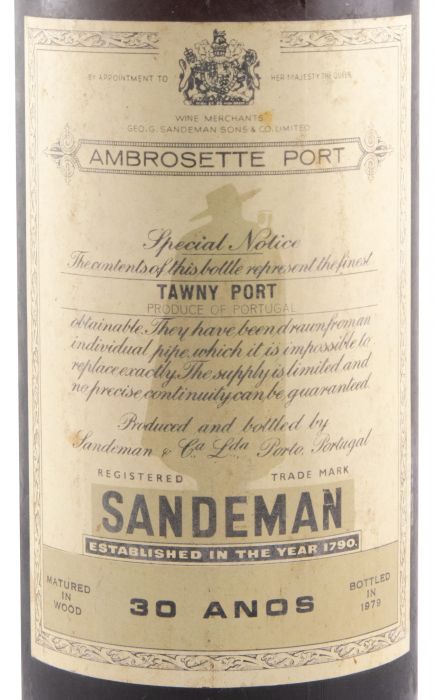 Sandeman Ambrosette 30 years Port (bottled in 1979)