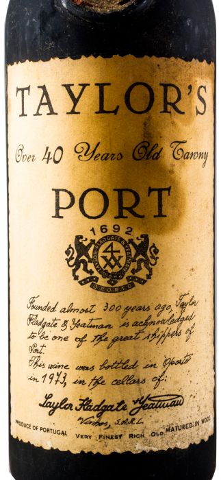Taylor's +40 years Port (engarrafado em 1973)