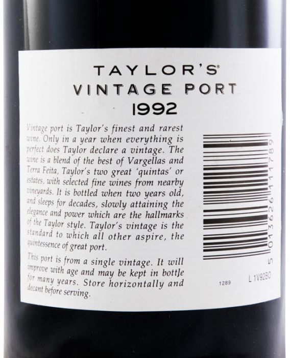 1992 Taylor's Vintage Port