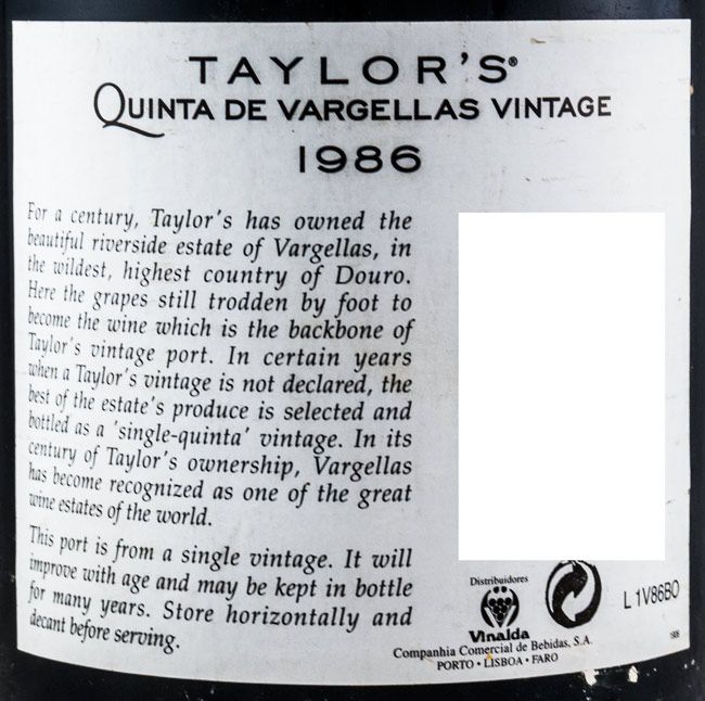 1986 Taylor's Quinta de Vargellas Vintage Porto