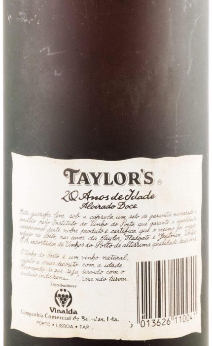 Taylor's 20 years (bottled in 1990)