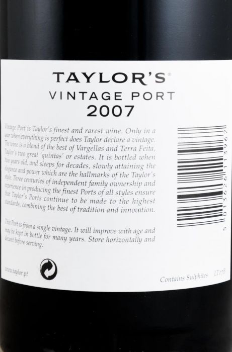 2007 Taylor's Vintage Porto