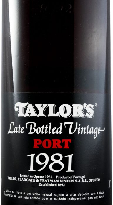 1981 Taylor's LBV Port