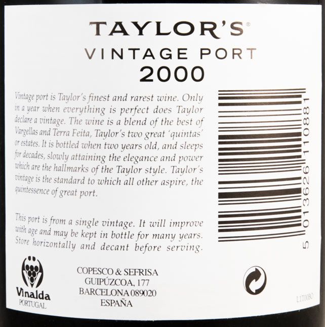 2000 Taylor's Vintage Port