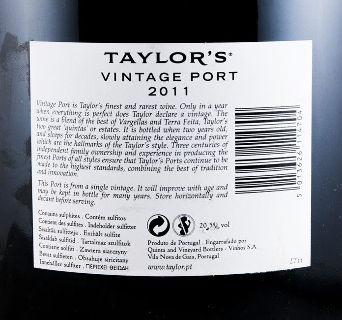 2011 Taylor's Vintage Porto 6L