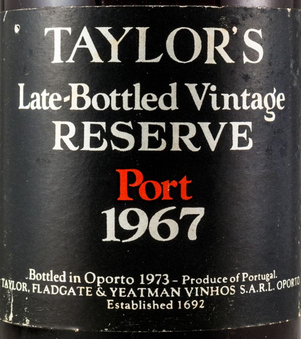 1967 Taylor's LBV Port