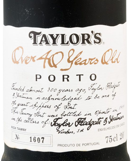 テイラー・40年ポート（1989年で瓶に詰め）