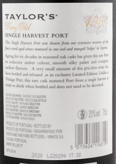 1961 Taylor's Single Harvest Porto