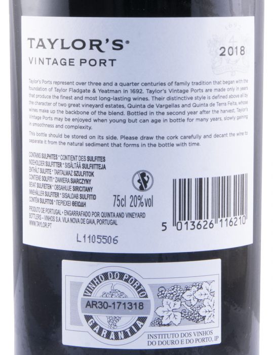 2018 Taylor's Vintage Port