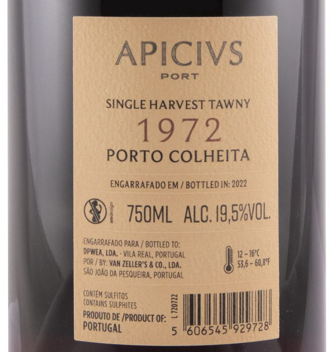 1972 Apicivs Single Harvest Tawny Porto