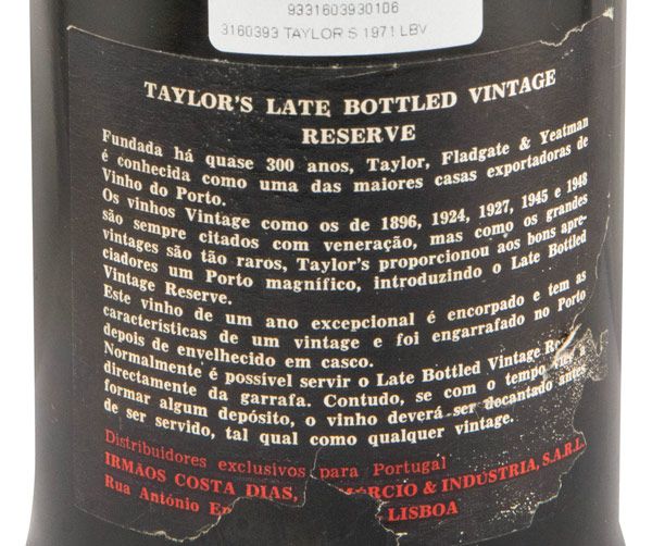 1971 Taylor's LBV Porto