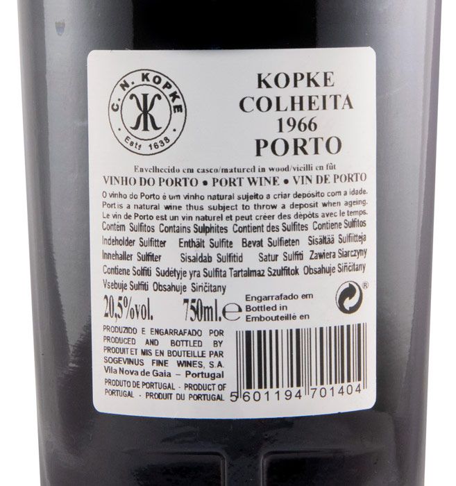 1966 Kopke Colheita Port