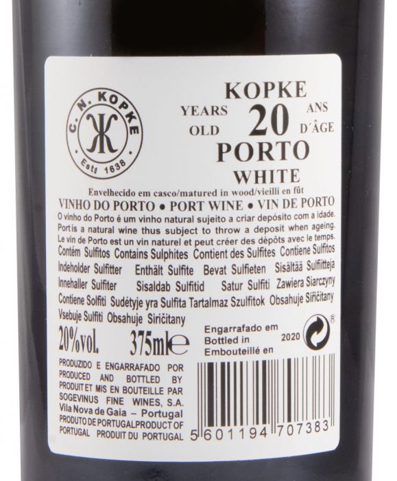 Kopke White 20 anos Porto 37,5cl