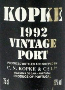 1992 Kopke Vintage Porto