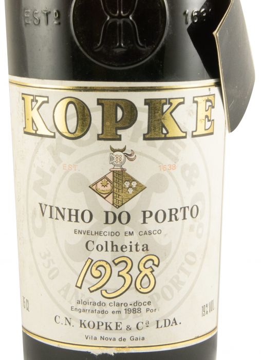 1938 Kopke Colheita Porto (rótulo papel)