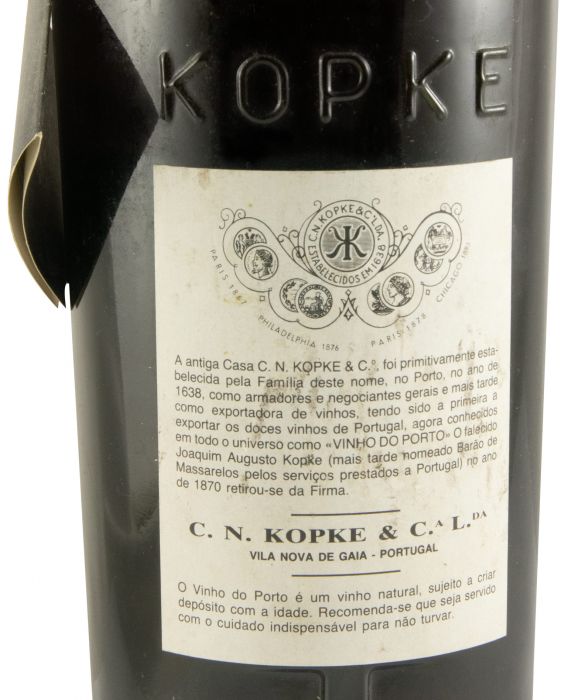 1938 Kopke Colheita Porto (rótulo papel)