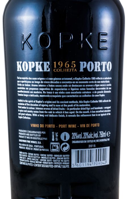 1965 Kopke Colheita Edição Especial Porto