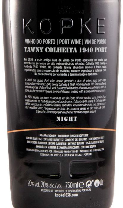 1940 Kopke Colheita Tawny Porto
