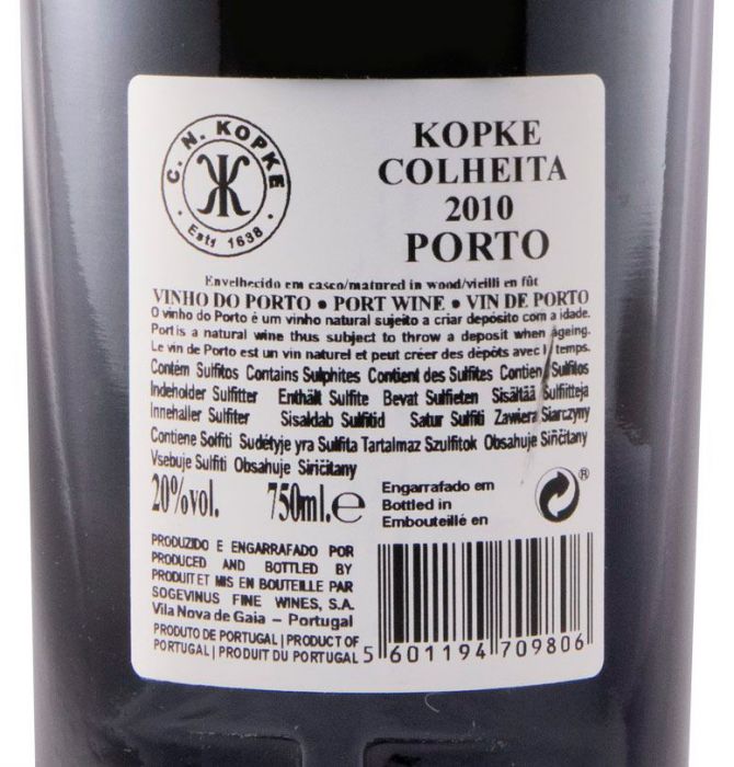 2010 Kopke Colheita Port