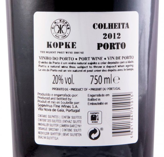 2012 Kopke Colheita Porto