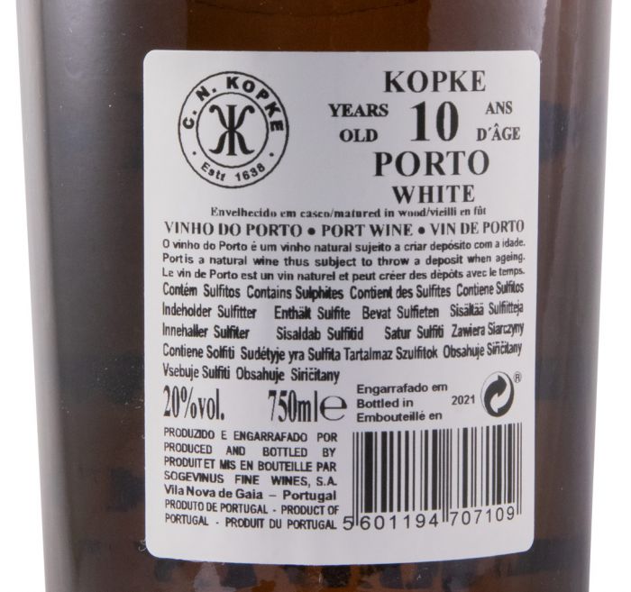 Kopke White 10 years Port