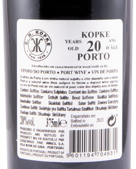 Kopke 20 anos Porto 37,5cl