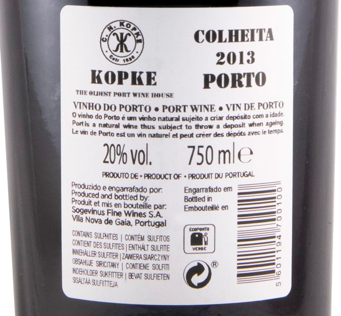 2013 Kopke Colheita Port