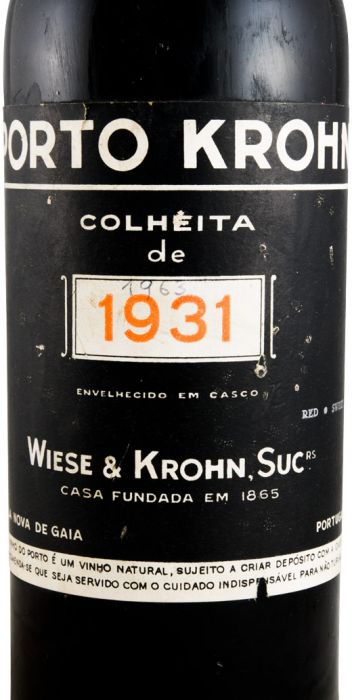 1931 Krohn Colheita Porto