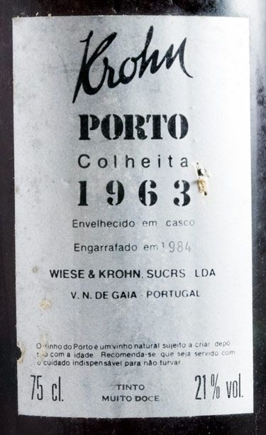 1963 Krohn Colheita Port