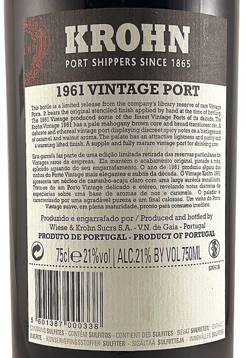 1961 Krohn Vintage Porto