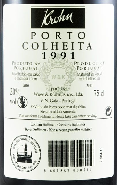 1991 Krohn Colheita Porto