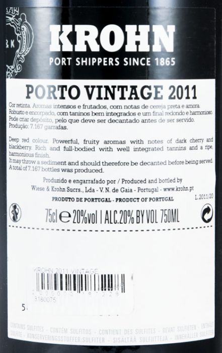 2011 Krohn Vintage Porto