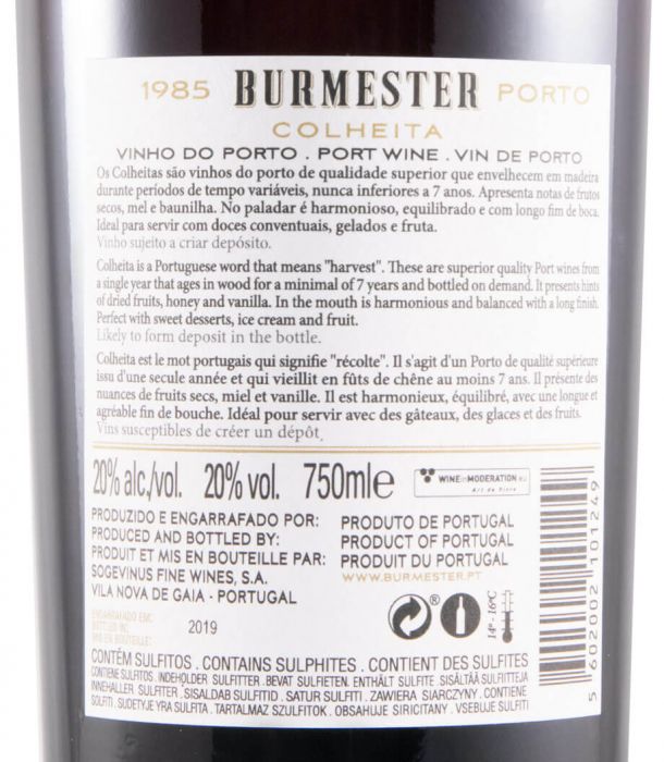 1985 Burmester Colheita Port