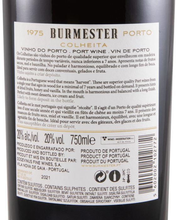 1975 Burmester Colheita Porto