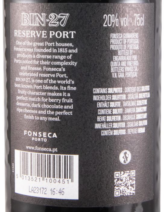 Fonseca Bin 27 Fine Reserve Port