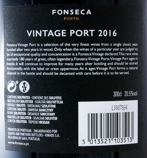 2016 Fonseca Vintage Porto 3L