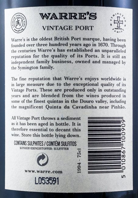 1994 Warre's Vintage Port