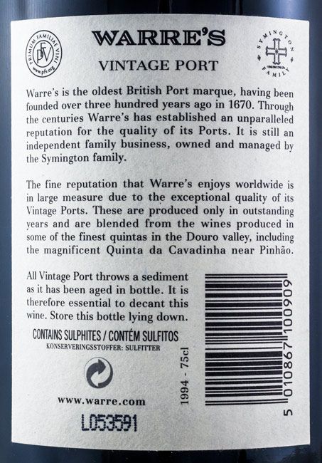 1994 Warre's Vintage Porto